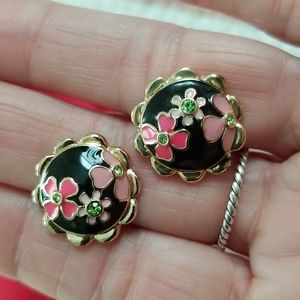 Betsey Johnson Floral Design Earrings